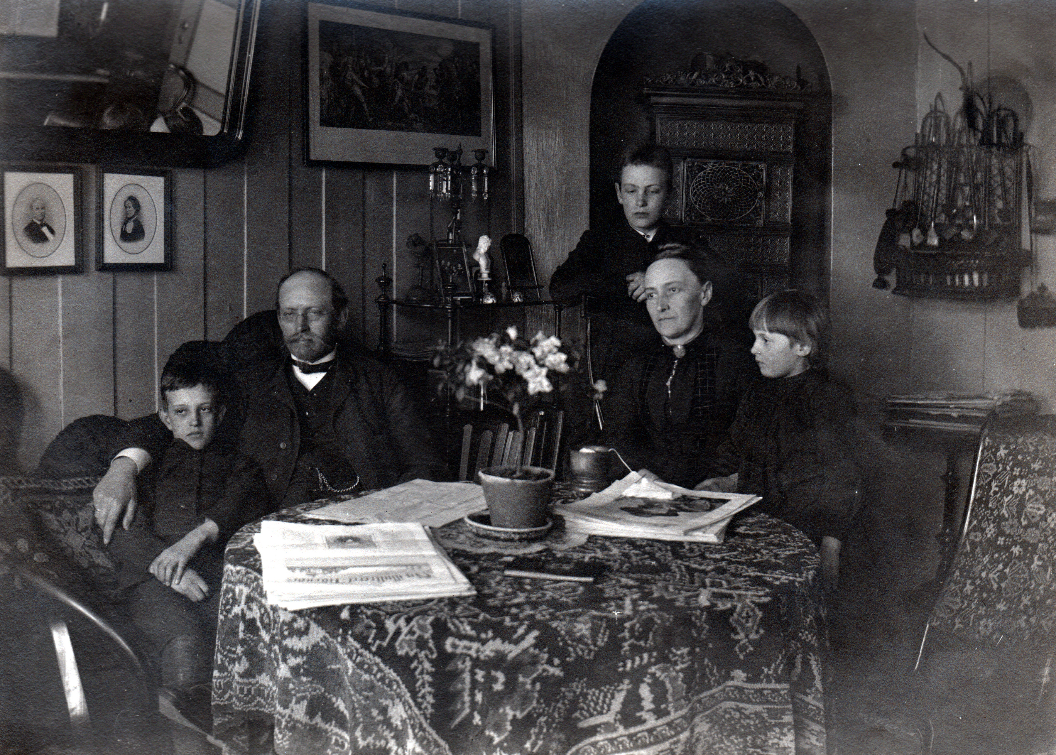 Hjemme hos familien Lund - ca. 1885